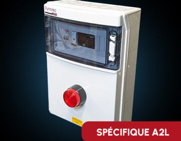 Coffret puissance et régulation mono-évaporateur à détente thermostatique à dégivrage à air ou électrique avec alarme présence gaz intégrée (fluide réfrigérant a2l)